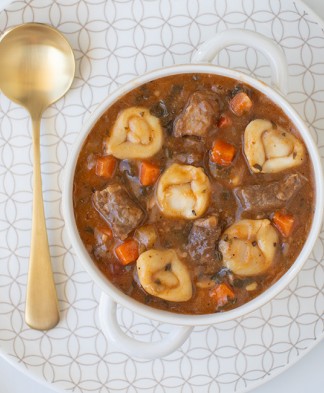 Italian Style Beef & Tortellini Soup