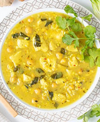 Ginger Turmeric Chicken Soup with Bone Broth