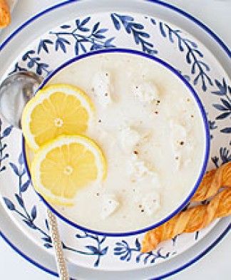 Greek Style Lemon Chicken & Rice Soup