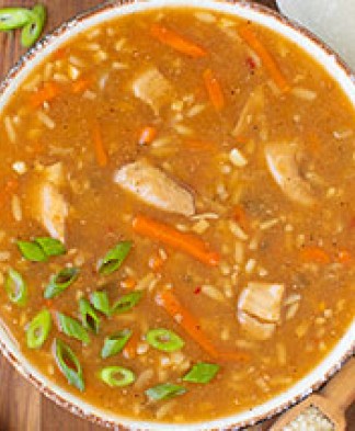 Korean BBQ Inspired Chicken Soup