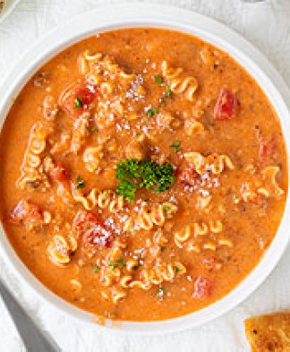 Lasagna Soup with Italian (Pork) Sausage