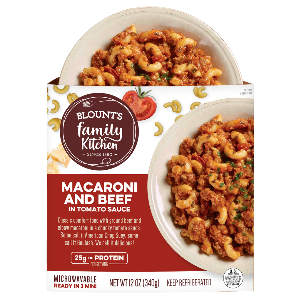 Blount Fine Foods - Macaroni & Beef in Tomato Sauce